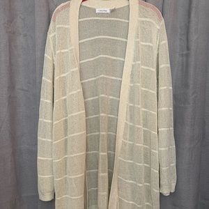 Calvin Klein Knit Gold Sparkle Cardigan 3X